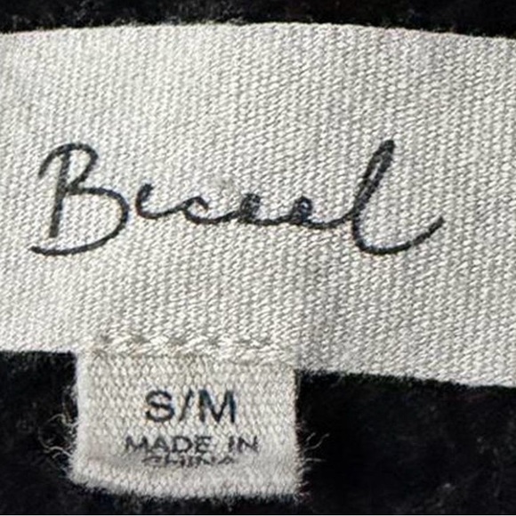 Beceel Black Open Front Knit Cardigan Women's S/M Soft Cozy Minimalist - Picture 2 of 5